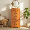 vidaXL Chest of Drawers Natural 45 x 35 x 100.5 cm Solid Mahogany Wood