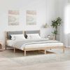 vidaXL Bed Frame Light Grey 200 x 200 cm Solid Pine Wood