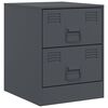 vidaXL Bedside Cabinets 2 pcs Anthracite 34.5x39x44 cm Steel