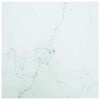 vidaXL Table Top White 60x60 cm 6 mm Tempered Glass with Marble Design