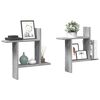 vidaXL Wall Shelves 2 pcs Grey Sonoma 50x12x50 cm Engineered Wood