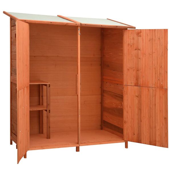 vidaXL Garden Tool Shed 136x75x160 cm Solid Firwood