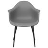 vidaXL Dining Chairs 2 pcs Grey PP