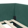vidaXL Corner Bed Frame Dark Green 90 cm x 190 cm Velvet