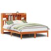 vidaXL Bookcase Bed without Mattress Wax Brown 150x200 cm Solid Wood Pine