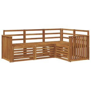 vidaXL Sofa Sets 4 pcs Natural Solid Acacia Wood