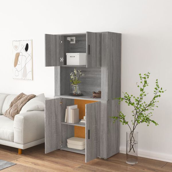 vidaXL Highboard Grey Sonoma Engineered Wood