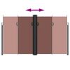 vidaXL Retractable Side Awning Brown 200x1000 cm