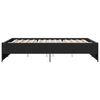 vidaXL Bed Frame without Mattress Black 150x200 cm King Size