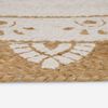 vidaXL Jute Rug Floral Natural 122 x 183 cm Jute