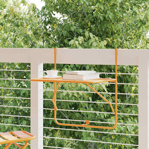 vidaXL Balcony Table Yellow 60x40 cm Steel