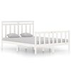 vidaXL Bed Frame without Mattress White 135x190 cm Double Solid Wood