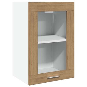 vidaXL Hanging Glass Cabinet Lyon Artisan Oak 40x31x60 cm Engineered Wood