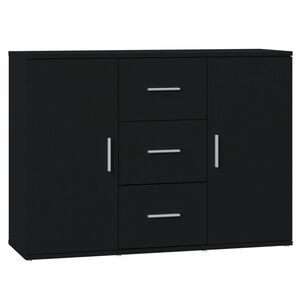 vidaXL Sideboard Black 91x29.5x65 cm Engineered Wood