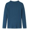 Kids' T-shirt with Long Sleeves Rib-knit Navy Blue 140