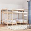vidaXL Triple Bunk Bed Frame 160x200/80x160 cm Solid Wood Pine