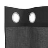 vidaXL Voile Curtains with Grommets 2 pcs Black 140x225 cm