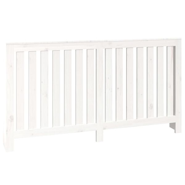 vidaXL Radiator Cover White 153x19x84 cm Solid Wood Pine