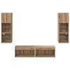 vidaXL TV Wall Unit Wall-mounted 6 pcs Artisan Oak Engineered Wood