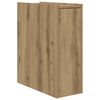 vidaXL Narrow Bathroom Cupboard with Wheels Artisian Oak Engineered Wood