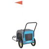 vidaXL Pet Bike Trailer Blue and grey 124.5 x 63.5 x 53 cm
