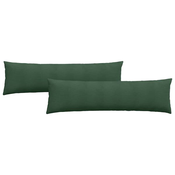 vidaXL Sofa Pillows 2 pcs Dark Green 145 x 40 cm Corduroy Fabric