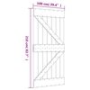 vidaXL Sliding Door with Hardware Set 100x210 cm Solid Wood Pine