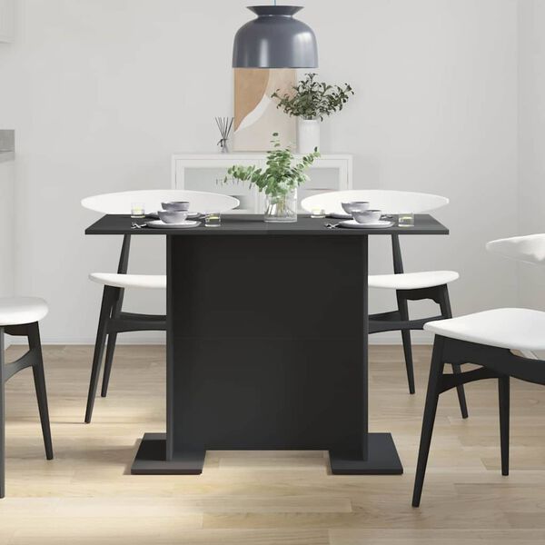 vidaXL Dining Table Black 110 x 60 x 75 cm Engineered Wood