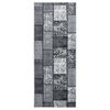 vidaXL Runner Rug BCF Grey with Block Pattern 100x150 cm