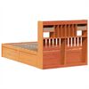 vidaXL Bed Frame without Mattress Wax Brown 135x190 cm Double Solid Wood Pine