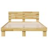 vidaXL Bed Frame with Headboard without Mattress 160x200 cm Solid Wood Oak