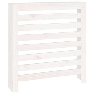 vidaXL Radiator Cover White 79.5x19x84 cm Solid Wood Pine