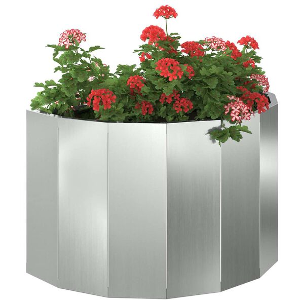 vidaXL Planter Silver 60 x 30 x 35 cm Galvanised Steel