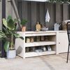 vidaXL Outdoor Kitchen Cabinet MEPPEL White 106x55x64 cm Solid Wood Pine