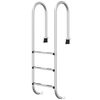 vidaXL Pool Ladder | Silver | 304 Stainless Steel, Plastic | 54x38x158 cm