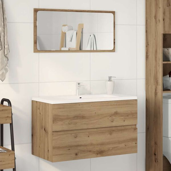 vidaXL Sink Cabinet Artisian Oak 90x38.5x45 cm Engineered Wood