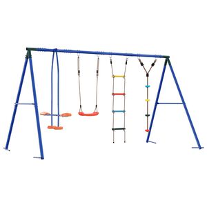 vidaXL Outdoor Swing Set Multicolour Steel and PE