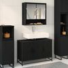 vidaXL Bathroom Furniture Set 2 pcs Black Oak Engineered Wood