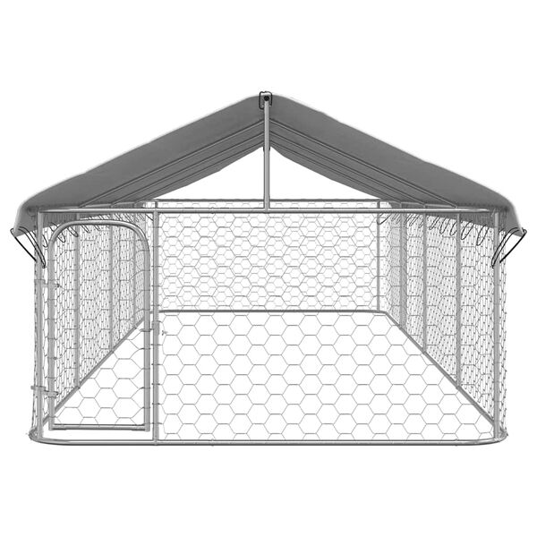 vidaXL Outdoor Dog Kennel with Roof 600x200x150 cm