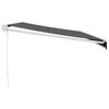 vidaXL Retractable Awning Anthracite 5x3 m Fabric and Aluminium