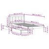 vidaXL Bed Frame without Mattress Wax Brown 100x200 cm Solid Wood Pine