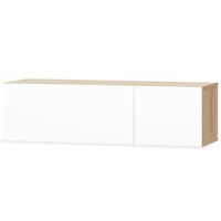 vidaXL TV Cabinet Engineered Wood 120x40x34 cm High Gloss White and Oak