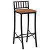 vidaXL Bar Chairs 2 pcs Solid Wood Acacia