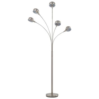 vidaXL Stand Lamp 200 cm 5 x E14 Silver