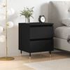 vidaXL Bedside Cabinet Black 40x35x50 cm Engineered Wood