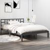 vidaXL Bed Frame without Mattress Grey 200x200 cm Solid Wood