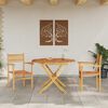 vidaXL Garden Stacking Chairs 2 pcs Brown 55.5 x 55.5 x 90 cm