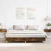 vidaXL Bed Frame without Mattress Smoked Oak 160x200cm Engineered Wood