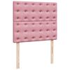 vidaXL Box Spring Bed with Mattress Pink 120x190 cm Small Double Velvet