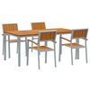 vidaXL Garden Dining Set 5 pcs Grey and brown